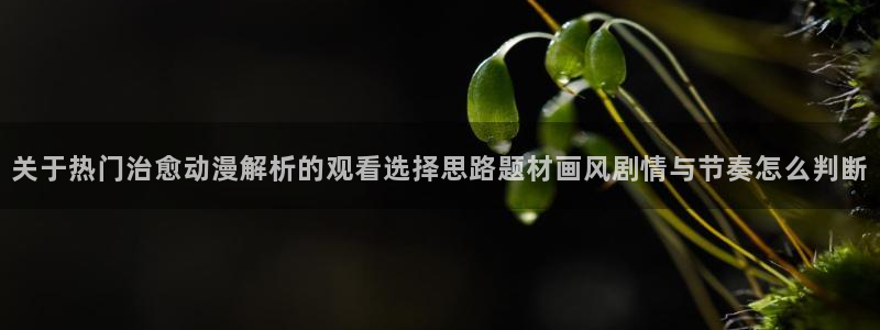 里番美晴动漫在线观看：关于热门治愈动漫解析的观看选择思路题材画风剧情与节奏怎么判断配图